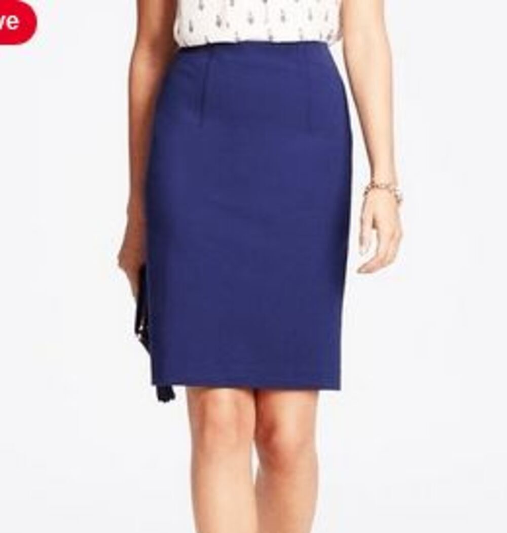 J.Jill Blue Ponte Pencil Skirt- Size M